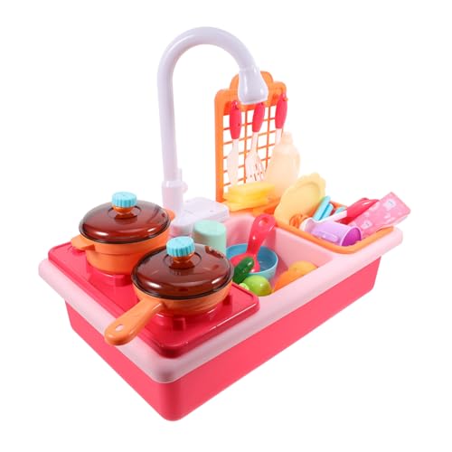 ERINGOGO 1 Satz geschirrspüler für Eisspielzeug für Küchenspielzeug Kitchen Set for spülbecken für kinderküche Simulation Küchenspüle Waschbecken Rosa von ERINGOGO