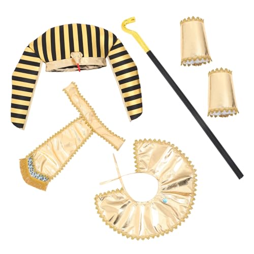 ERINGOGO 1 Satz -kleidungszubehör Cosplay-Outfit Halloween-kostüm des Ägyptischen Halloween-Requisite Nachgeahmtes Auftrittsoutfit Party-Performance-Outfit Golden Stoff von ERINGOGO