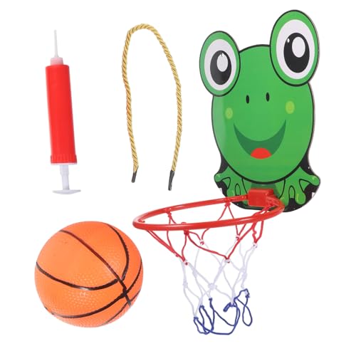 ERINGOGO 1 Set Basketballbrett Jungen Basketballständer Indoor Basketballrahmen Indoor Hängender Basketballrahmen Wand Basketballständer Cartoon Basketballkörbe Jungen Grüner von ERINGOGO