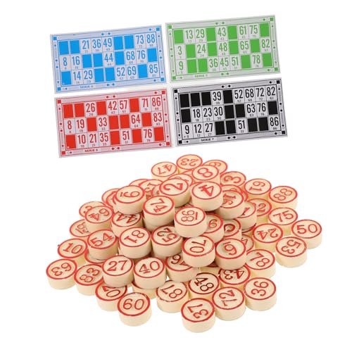 ERINGOGO 1 Set Bingo Loteri Karten Logisches Brettspiel Loteri Spiel Party Lustiges Spiel Familienspiel Requisiten Russisches Schachspielzeug Partyspiel Schachspiel von ERINGOGO