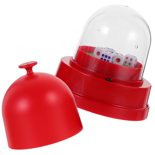 ERINGOGO 1 Set Elektrischer Würfelbecher elektronischer Würfelroller Retro-Tasse automatisch witzige Spiele partyspiel Würfel für die Party KTV-Würfel Würfelspiel Elektronisches Bauteil rot von ERINGOGO