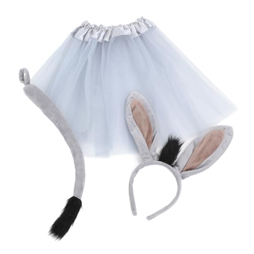 ERINGOGO Halloween Cosplay Kit Esel Stirnband Und Set Tierkostüm Für Und Erwachsene Party Favor Tutu Dress up von ERINGOGO