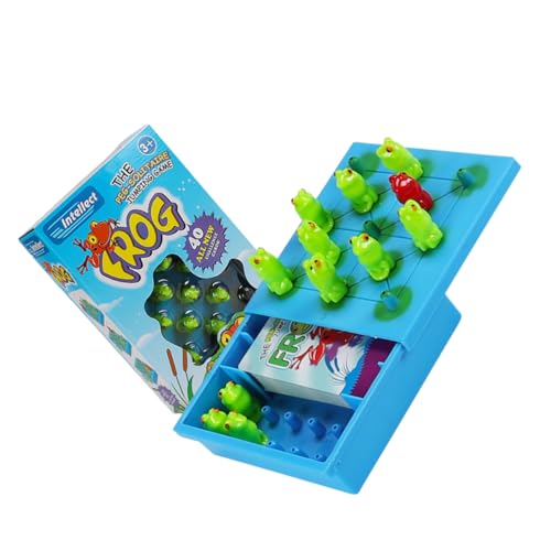 ERINGOGO 1 Set Frosch Dame Frosch Balance Spiel Ratespiel Brettspiel Puzzles Lernspielzeug Cartoon Spiel Schachbrett Logisches Denken Intelligenzspiel Kunststoff von ERINGOGO