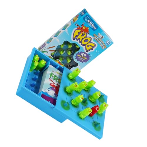 ERINGOGO 1 Set Frosch Dame Ratespiel Frosch Balance Spiel Puzzle Denkspiel Brettspiel Lernspielzeug Cartoon Spiel Schachbrett Freizeit Brettspiel Bewegliches Schachbrett von ERINGOGO