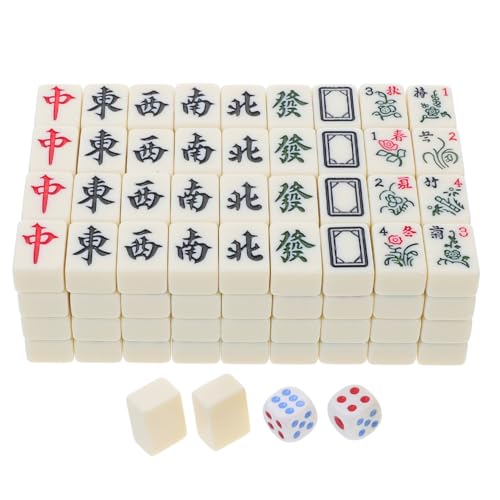 ERINGOGO 1 Set Mini Mahjong Chinesisches Mahjong Spiel Mahjong Für Reisen Mahjong Requisiten Miniatur Mahjong Set Interessantes Mahjong Set Reise Mahjong Spielzeug Kleines Mahjong von ERINGOGO