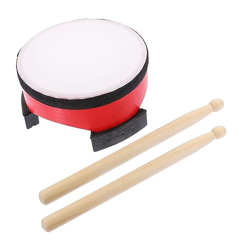 ERINGOGO 1 Set Musiktrommel Spielzeugtrommel Mit Trommelstöcken Holz Musiktrommel Kunstleder Kleine Trommel Rot von ERINGOGO