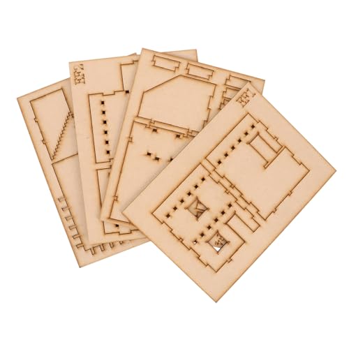 ERINGOGO 1 Set Nahöstliches Zweistöckiges Gebäudeszene Holzpuzzle Modell DIY Handwerk Für Kinder Bildung 3D Holzpuzzle Kit von ERINGOGO