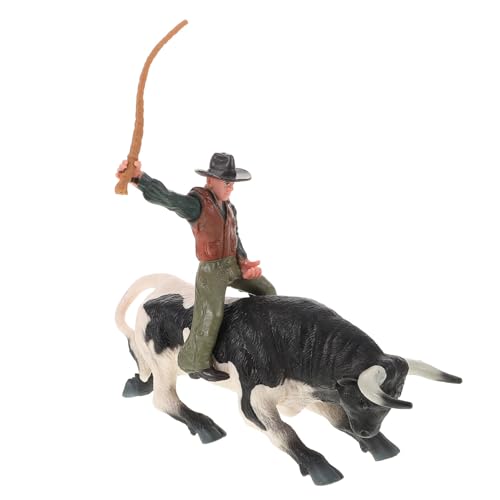 ERINGOGO 1 Set Realistische Cowboy-Stierfigur Spielzeug Simulierter Spanischer Stierkämpfer Rinderfiguren-Sammlung Spielset Vorschule Wissenschaft Bildung Lernen Kognitive Requisiten von ERINGOGO