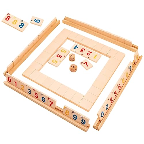 ERINGOGO 1 Set Table Board Dice Game Educational Toy Hölzer Würfelbrettspiel Mit Zahlen Kinderbrettspiel von ERINGOGO