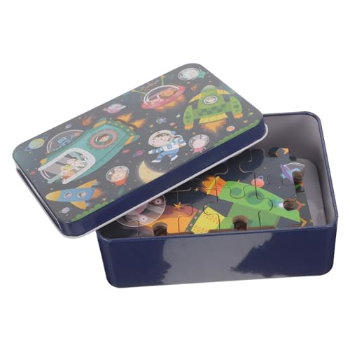 ERINGOGO 1 Set Von Hölzernen Puzzle Vorschul -Cartoon -raumthema Puzzle Spielzeug Kinderspielzeug von ERINGOGO