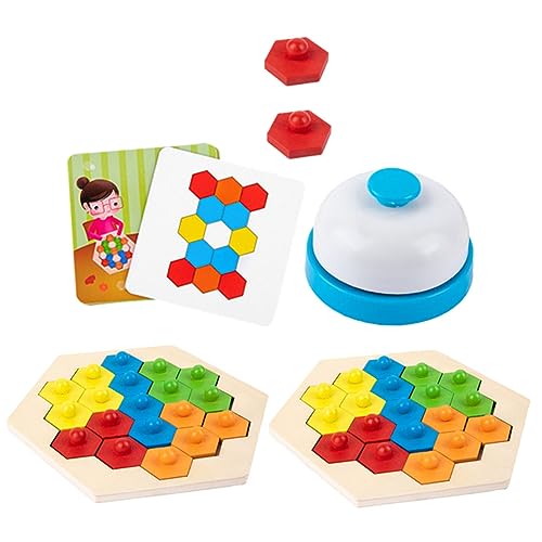 ERINGOGO 1 Set Wabenpuzzles Kinderspielzeug Holzblockspielzeug Lustiges Puzzle Kognitives Interaktives Lernspielzeug Kreatives Wabenpuzzle Sechseckpuzzle Aus Holz von ERINGOGO