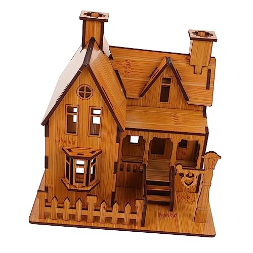 ERINGOGO 1 Stück 3D- -Puzzle Weihnachtspuzzle Rätsel Kinderspielzeug Mini- 3D-Puzzles Für 3D-Villa-Modell Kreatives Puzzle- Holz von ERINGOGO