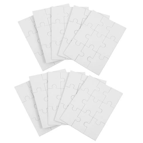ERINGOGO 10 Blatt Blanko Puzzle zum Selberbemalen DIY Kreativspielzeug aus Papier und Holz für Malen Basteln Geschenkidee für Schule und Zuhause ERINGOGO 10 Blatt Blanko Puzzle zum Selberbemalen DIY Kreativspielzeug aus Papier und Holz für Malen Basteln Geschenkidee für Schule und Zuhause von ERINGOGO