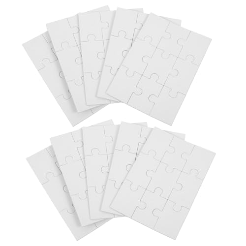 ERINGOGO 10 Blatt Teiliges Blanko Puzzle aus Holz und Papier Stabile DIY Puzzle Bastelsets für Vielseitig Bemalbar Fördert Kreativität Geeignet als Personalisierbares und Bastelmaterial ERINGOGO 10 Blatt Teiliges Blanko Puzzle aus Holz und Papier Stabile DIY Puzzle Bastelsets für Vielseitig Bemalbar Fördert Kreativität Geeignet als Personalisierbares und Bastelmaterial von ERINGOGO