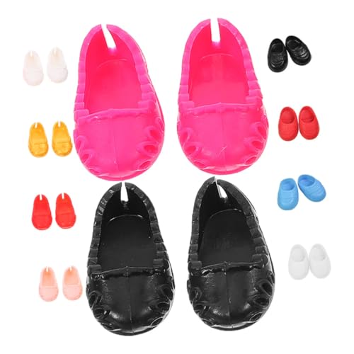 ERINGOGO 10 Paar Schuhe Babypuppen für Mädchen Minipuppenschuhe Babypuppenflasche Mini-Puppen Puppen Accessoires Puppen Schuhe Mini-Hausschmuck kleines Hauszubehör Mini-Schuhe Plastik von ERINGOGO