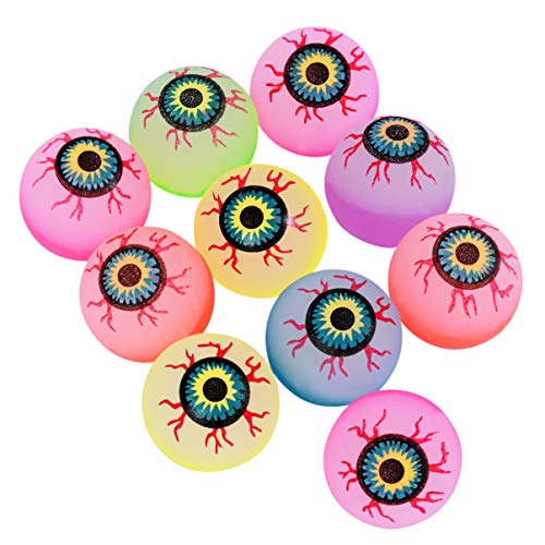 ERINGOGO Leuchtende Augenbälle Hüpfbälle 32 Mm Halloween-Spielzeug Für Partygeschenke Dekorationen Für Jungen Und Mädchen Halloween-karnevalspreise Zufällige Farbe von ERINGOGO