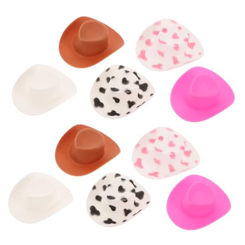 ERINGOGO 10 Stück Cowboyhut Dekoration Cowboyhut Mini Fedora Hut Partyhüte Für Stofftiere Cowboyhut Partygeschenke Mini Cowgirl Hüte Cowboy Partygeschenke Bulk Minihut Aus von ERINGOGO