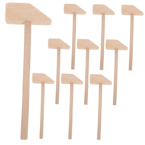 ERINGOGO 10 Stück Hammerspielzeug Werkzeug Einrahmungshammer Fallen Lassen Block Bausatz Toter Schlaghammer -Hammer Mini- Babyspielzeug Kleiner Schlaghammer Holz von ERINGOGO