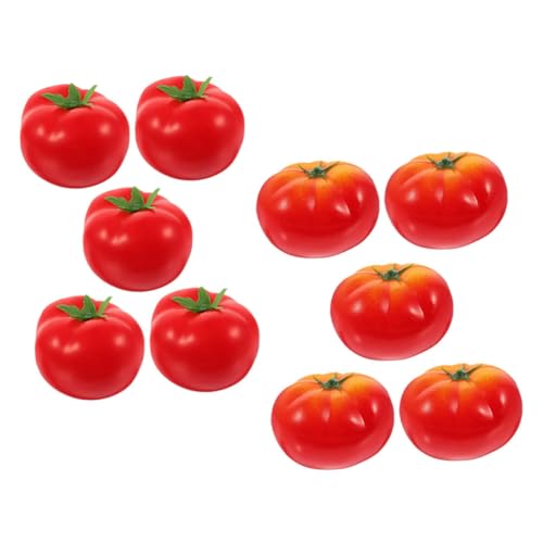 ERINGOGO 10 Stück Lehrpflanzenpinzette Für Die Frühe Kindheit Gegrillte Garnelen Modell Künstliche Gemüsedekoration Gitter Tomaten Tomaten Künstliche Tomaten Künstliche Garnelen von ERINGOGO