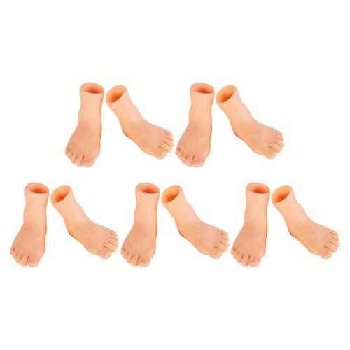 ERINGOGO 10 Stück Lustige Katzen Mini Fingerpuppe Für Den Linken Fuß Und Den Rechten Zeh Kleine Fußpuppen Fingerfüße Fingerpuppen Für Babys Kleine Fußpuppe Kleine Füße Handpuppe von ERINGOGO