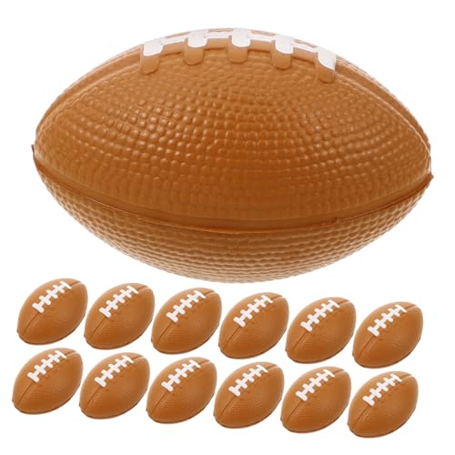 ERINGOGO 10 Stück Sprühfarbe Fußball Zusammendrücken Leckerlibeutelfüller Mini-Football-Helm Squeeze-Ball- Mini-Ball- Kugelspielzeug Polyurethan Brown von ERINGOGO