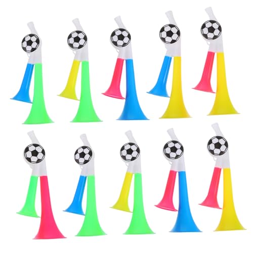 ERINGOGO 10 Stück Teiliges Fußball Doppelrohr Horn Laute Hand Horn als Jubelhilfe für Sportveranstaltungen für Fußballspiele Festivals und Partys Bunte Plastikhörner mit Einfachem Gebrauch ERINGOGO 10 Stück Teiliges Fußball Doppelrohr Horn Laute Hand Horn als Jubelhilfe für Sportveranstaltungen für Fußballspiele Festivals und Partys Bunte Plastikhörner mit Einfachem Gebrauch von ERINGOGO