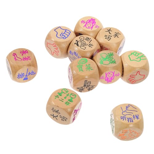 ERINGOGO 10 Stück Teiliges Kleine Bunte Holzwürfel Seitig für Brettspiele und Partyspiele Langlebige Handgefertigte Spielwürfel für Familien und Gruppenspiele ERINGOGO 10 Stück Teiliges Kleine Bunte Holzwürfel Seitig für Brettspiele und Partyspiele Langlebige Handgefertigte Spielwürfel für Familien und Gruppenspiele von ERINGOGO