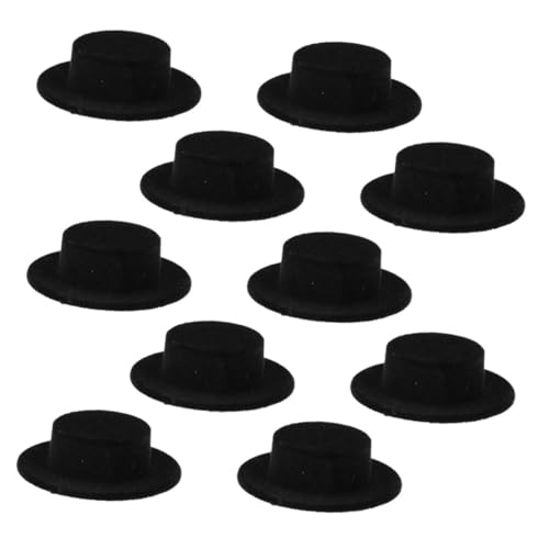 ERINGOGO 10 Stück Teiliges Mini Filzhüte Schwarz Mittelgroß Mini Hüte Bastelset für DIY Puppenhaus Dekoration Schneemann Hut Zubehör Kreative Handwerksmützen für Puppen und Kleine Figuren ERINGOGO 10 Stück Teiliges Mini Filzhüte Schwarz Mittelgroß Mini Hüte Bastelset für DIY Puppenhaus Dekoration Schneemann Hut Zubehör Kreative Handwerksmützen für Puppen und Kleine Figuren von ERINGOGO