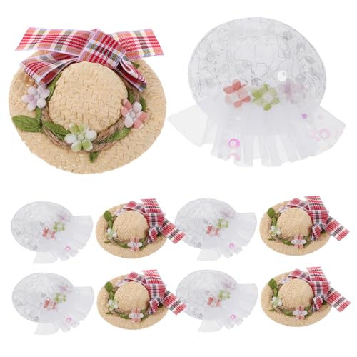ERINGOGO 10 Stück Teiliges Mini Handgewebt mit Spitzenblumen Miniatur Weihnachtsdekoration für Puppen Cowgirl Kostüm DIY Bastelprojekte Plüschtiere Mini Hüte Zubehör ERINGOGO 10 Stück Teiliges Mini Handgewebt mit Spitzenblumen Miniatur Weihnachtsdekoration für Puppen Cowgirl Kostüm DIY Bastelprojekte Plüschtiere Mini Hüte Zubehör von ERINGOGO