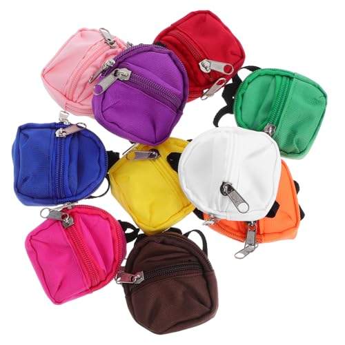 ERINGOGO 10 Stück Teiliges Mini Puppen Rucksack mit Reißverschluss Kleine Schulranzen für Puppen Kindgerechte Mini Accessoires zum Verkleiden und Rollenspiel Robustes Material Kompakte ERINGOGO 10 Stück Teiliges Mini Puppen Rucksack mit Reißverschluss Kleine Schulranzen für Puppen Kindgerechte Mini Accessoires zum Verkleiden und Rollenspiel Robustes Material Kompakte von ERINGOGO