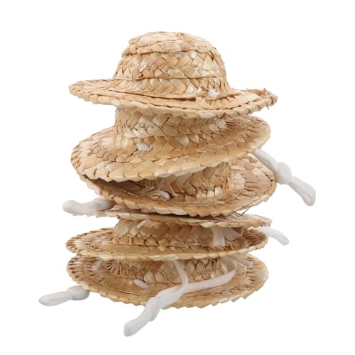 ERINGOGO 10 Stück Teiliges Mini Strohhüte Handgefertigte Langlebige Puppenhaus Sombreros mit Kinnband für DIY Bastelarbeiten und Dekorative Puppenaccessoires ERINGOGO 10 Stück Teiliges Mini Strohhüte Handgefertigte Langlebige Puppenhaus Sombreros mit Kinnband für DIY Bastelarbeiten und Dekorative Puppenaccessoires von ERINGOGO
