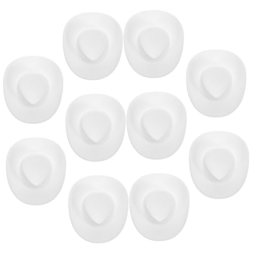 ERINGOGO 10 Stück Teiliges Miniatur Cowboyhüte Weiß Leichte Stabile Mini Hüte für Puppen Dekorative Winzige Westernhüte zum Basteln und Kostümzubehör ERINGOGO 10 Stück Teiliges Miniatur Cowboyhüte Weiß Leichte Stabile Mini Hüte für Puppen Dekorative Winzige Westernhüte zum Basteln und Kostümzubehör von ERINGOGO