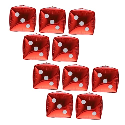 ERINGOGO 10 Stück Teiliges Würfel Folienballons Große Rote Cube Dice Luftballons Langlebige Party Deko für Geburtstagsfeier Themenparty Fotorequisiten Kinderfreundliche Spielaktivitäten ERINGOGO 10 Stück Teiliges Würfel Folienballons Große Rote Cube Dice Luftballons Langlebige Party Deko für Geburtstagsfeier Themenparty Fotorequisiten Kinderfreundliche Spielaktivitäten von ERINGOGO