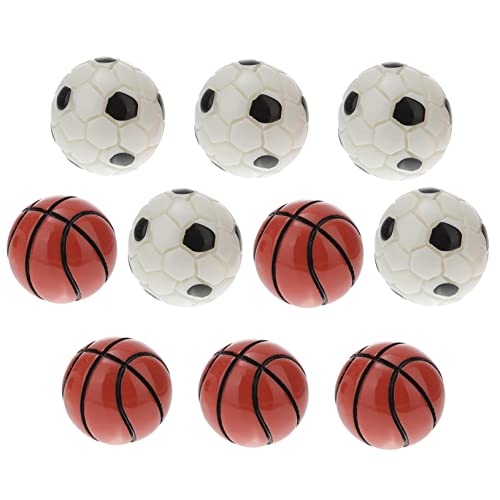 ERINGOGO 10-Teiliges Set Fußball-Basketball Basketballkorb Fußballpumpe Mini-Fußballspielzeug Fußballtor für hühner Spielhausmodell Mini-Spielplatzzubehör Harz von ERINGOGO