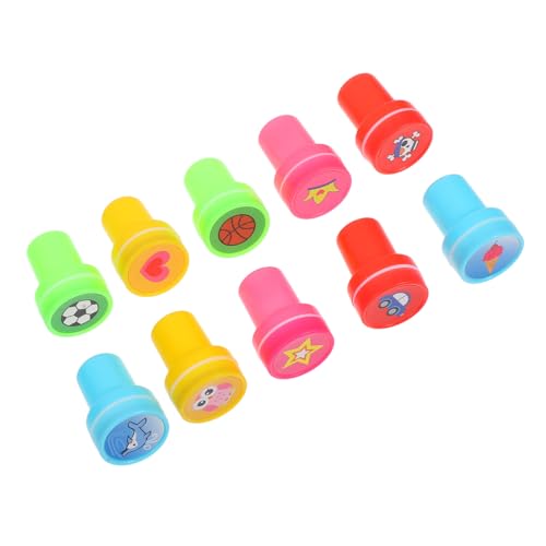 ERINGOGO 10-Teiliges Set Kinderstempel Stempel für Briefmarkenspielzeug Scrapbooking-Stempel Briefmarken für den Unterricht Briefmarken für die Schule einzigartige Briefmarken PVC von ERINGOGO