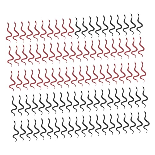 ERINGOGO 100 Stück Teiliges Halloween Schlangenspielzeug Realistische Flexible Fake Schlangen für Halloween Party Deko Gruselige Requisiten Sicher und Langlebig ERINGOGO 100 Stück Teiliges Halloween Schlangenspielzeug Realistische Flexible Fake Schlangen für Halloween Party Deko Gruselige Requisiten Sicher und Langlebig von ERINGOGO