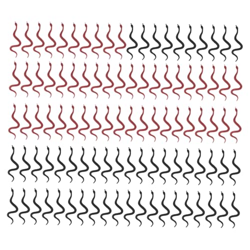 ERINGOGO 100 Stück Teiliges Realistische Spielzeugschlangen Halloween Party Deko Flexible Kunststoffschlangen in Schwarz und Braun für Streiche und Geschenkideen Geeignet ERINGOGO 100 Stück Teiliges Realistische Spielzeugschlangen Halloween Party Deko Flexible Kunststoffschlangen in Schwarz und Braun für Streiche und Geschenkideen Geeignet von ERINGOGO