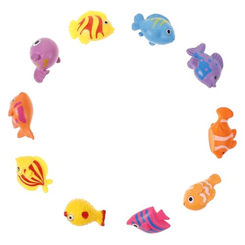 ERINGOGO 10St Mini-Fischmodell gesteckt für Gartendekor Aquarium meerestiere Fisch Fischglas Essen Schüssel Teich Wohnzimmerdekor Mini-Meerestier- Plastik von ERINGOGO