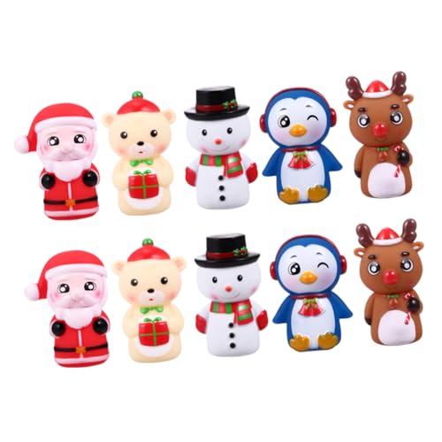 ERINGOGO 10St Weihnachtsfingerpuppe weihnachtliches Fingerspielzeug Fingerpuppe Weihnachten weihnachtsgeschenkideen für Kinder Weihnachtliche Geschenkideen für Kinder Fingerpuppen PVC von ERINGOGO