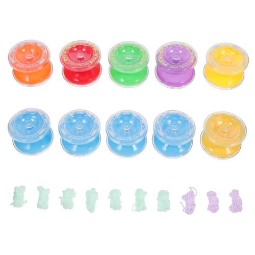 ERINGOGO 10st Spielzeug-jo-jo Lernspielzeug Leuchtendes Kugellager-yoyo Jo-jo-Spielzeug Anfänger-yoyo Beleuchten Sie Yoyos Für Kinder Zünde Yoyo An Leuchtendes Jo-jo Für Kinder Abs von ERINGOGO