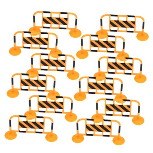 ERINGOGO 12 Stück Mini-verkehrszaun, Straßensperren, Kleine Simulation, Sicherheitsbarrikaden, Zaun von ERINGOGO