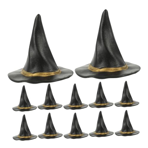 ERINGOGO 12 Stück Teiliges Mini Hexenhut Schwarz für Puppenhaus Halloween Deko Miniatur Hexenhut Basteln Mini Hut für Puppen DIY Party Zubehör Halloween Stimmung ERINGOGO 12 Stück Teiliges Mini Hexenhut Schwarz für Puppenhaus Halloween Deko Miniatur Hexenhut Basteln Mini Hut für Puppen DIY Party Zubehör Halloween Stimmung von ERINGOGO