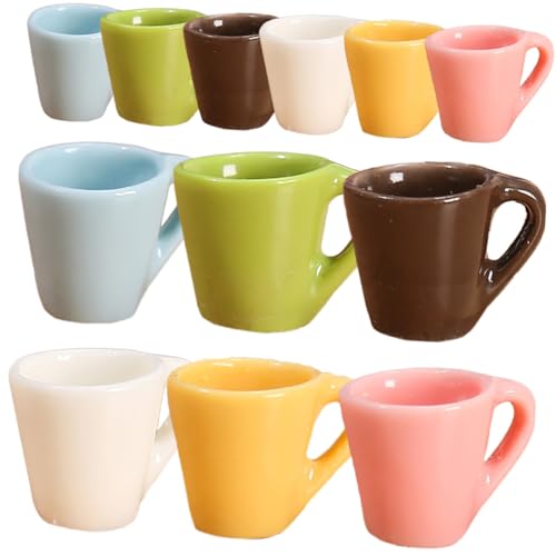 ERINGOGO 12 Stück Teiliges Miniatur Puppenhaus Zubehör Farbige Miniatur Tassen Detailgetreu Leicht Platzsparend für Puppenhaus Garten Deko Fördert Kreativität für Bastler ERINGOGO 12 Stück Teiliges Miniatur Puppenhaus Zubehör Farbige Miniatur Tassen Detailgetreu Leicht Platzsparend für Puppenhaus Garten Deko Fördert Kreativität für Bastler von ERINGOGO