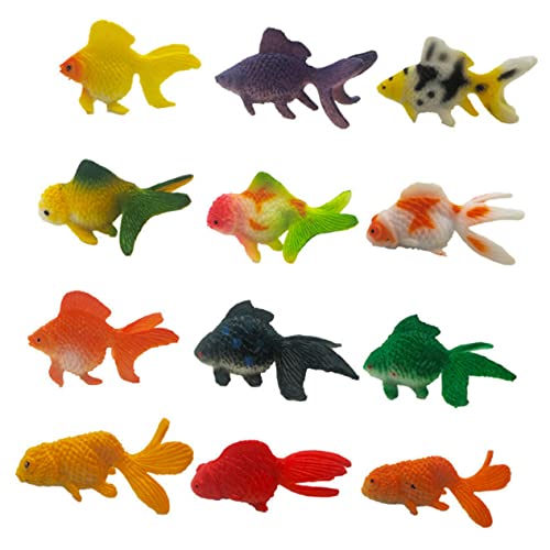 ERINGOGO 12 Stück Teiliges PVC Goldfisch Modelle Lernspielzeug Realistische Aquarium Deko Zufälliger Stil Tierkognition Mini Fischfiguren ERINGOGO 12 Stück Teiliges PVC Goldfisch Modelle Lernspielzeug Realistische Aquarium Deko Zufälliger Stil Tierkognition Mini Fischfiguren von ERINGOGO