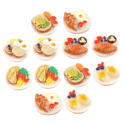 ERINGOGO 12 Stück Teiliges Resin Miniatur Dessert Realistische Puppenhaus Lebensmittel Handarbeit Farbbeständig Kleine Süße Dekoration für DIY Puppenhaus Zubehör ERINGOGO 12 Stück Teiliges Resin Miniatur Dessert Realistische Puppenhaus Lebensmittel Handarbeit Farbbeständig Kleine Süße Dekoration für DIY Puppenhaus Zubehör von ERINGOGO