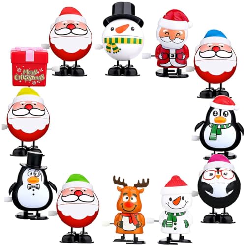 ERINGOGO 12 Stück Weihnachtsmann Weihnachts Aufziehspielzeug Aufziehspielzeug Kleinkind Kleines Mini ERINGOGO 12 Stück Weihnachtsmann Weihnachts Aufziehspielzeug Aufziehspielzeug Kleinkind Kleines Mini von ERINGOGO