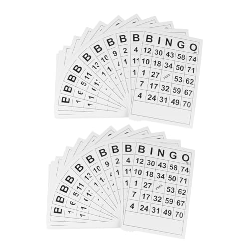 ERINGOGO 120 Stück Bingo-Karten Bingo-Spiele Für Kartenspiel Elektronisches Bingospiel Bingo-Spielkarten Lustiges Bingopapier Interessantes Bingospiel Interaktives Partyspiel Papier Weiß von ERINGOGO