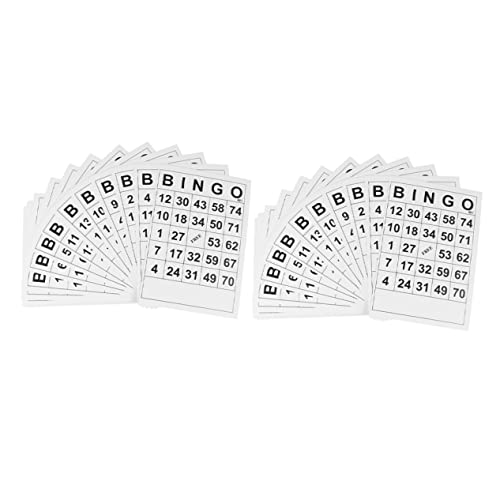 ERINGOGO 120 Stück Bingo-Karten Bingo-Spielkarten Elektronisches Bingospiel Bingo-Spiele Für Kartenspiel Lustiges Bingopapier Sammelzubehör Interaktive Bingokarten Bingo-Karten Papier Weiß von ERINGOGO