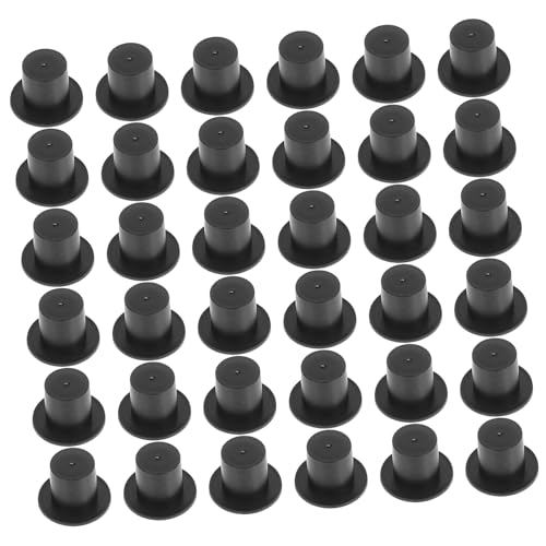 ERINGOGO 120 Stück Mini-Kappe bastelmaterial für bastelsets für toys for spielzeuge Puppen-Zylinder Figur Mini-Puppenhüte Miniaturhüte zum Selbermachen Harz Black von ERINGOGO