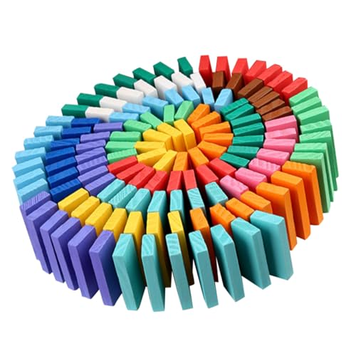 ERINGOGO 120 Stück Teiliges Buntes Holz Domino Pädagogisches Montessori Lernspielzeug Robust und Sicher für Kleinkinder Geduld Förderung und Farberkennung ERINGOGO 120 Stück Teiliges Buntes Holz Domino Pädagogisches Montessori Lernspielzeug Robust und Sicher für Kleinkinder Geduld Förderung und Farberkennung von ERINGOGO